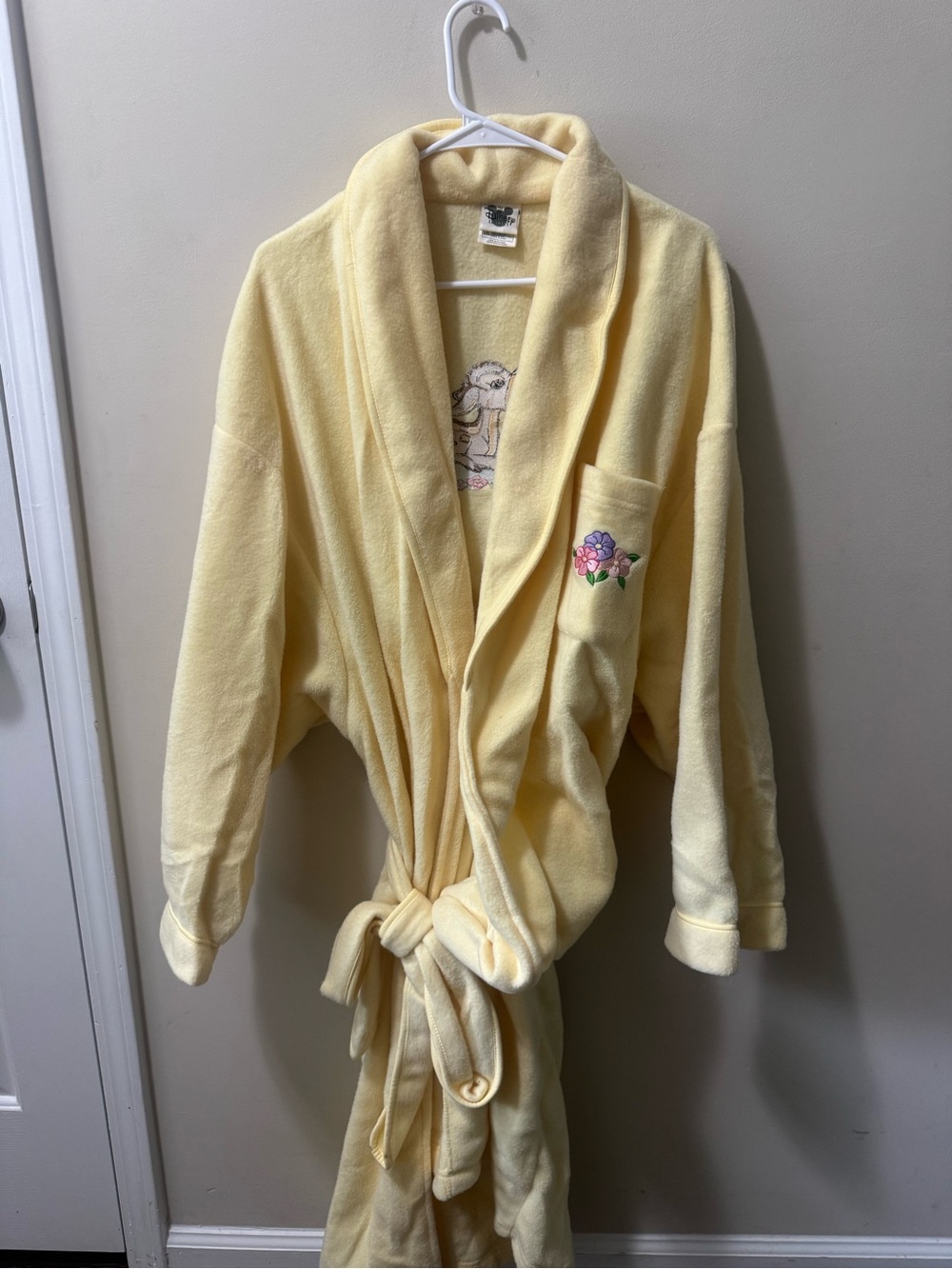 Disney Yellow Floral Pocket Women's Robe